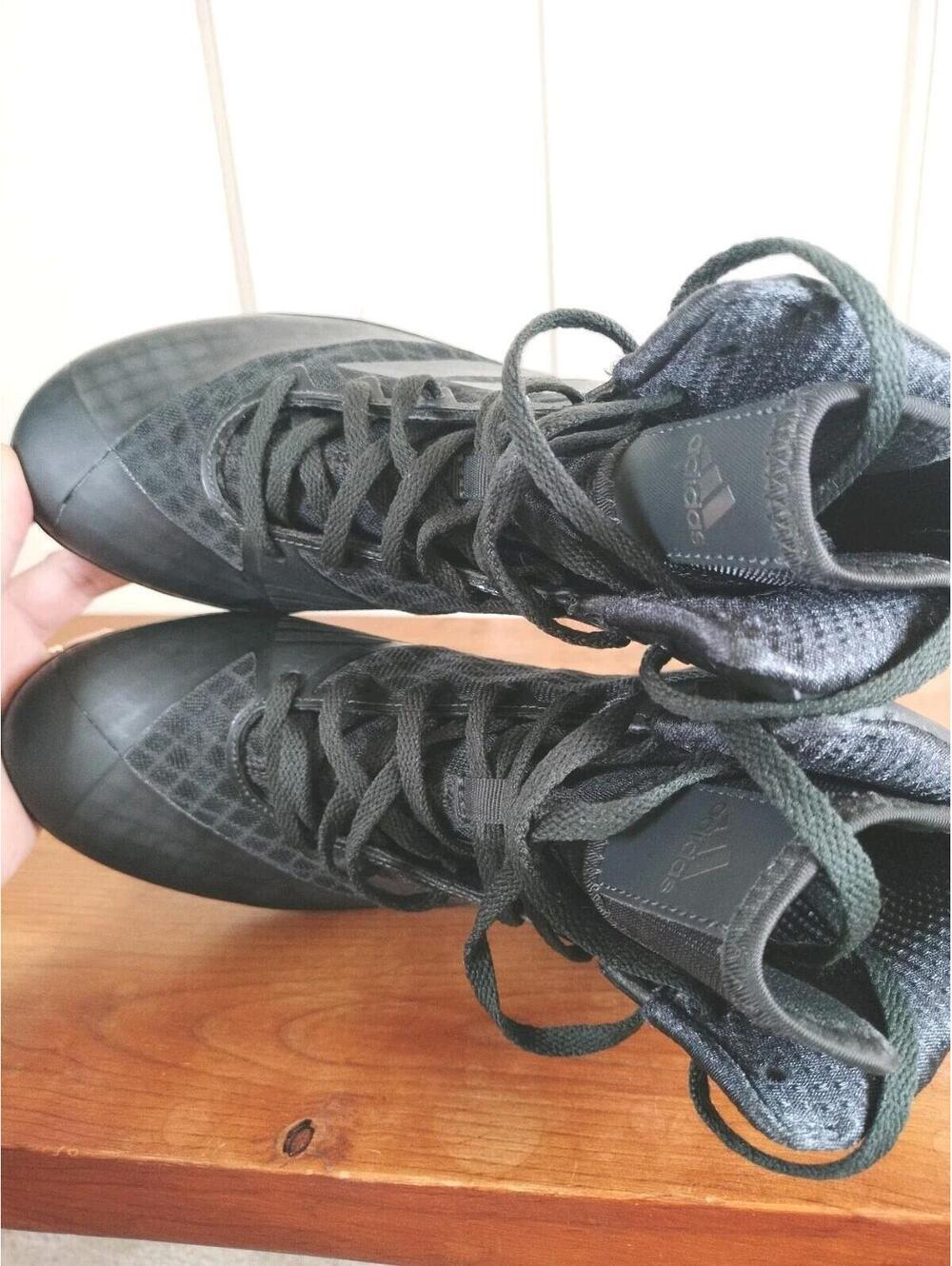 Adidas Mat Wizard 4 Wrestling Shoes Men's Size 8 Black Carbon AC6971 MMA Boxing - Picture 8 of 10
